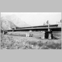 Banff National Park Pavilion, built 1913-14, demolished 1939, Banff, Alberta, Canada, photo Mather family, Wikipedia.jpg